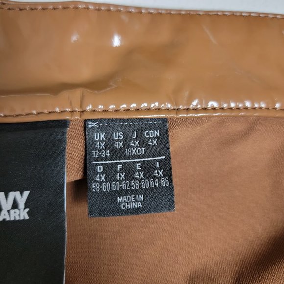 Adidas x Ivy Park Womens Wild Brown Latex Pants Size 4X Embroidered Logo Beyonce - Picture 7 of 16